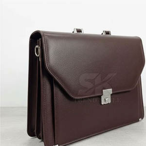 กระเป๋าเอกสารหนังสีเดียวแบบคลาสสิก ทนทาน สำหรับใส่แล็ปท็อปสำหรับผู้ชาย ขนาดสั่งทำได้ กระเป๋าเอกสารหนังสีเดียว - Product Image 5