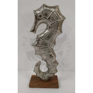 Sculpture de feuilles en aluminium coulé avec base noire nickelée Sculptures décoratives uniques Sculpture de petite taille - Product Image 5