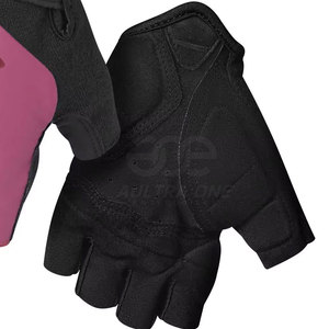 Gants de cyclisme en cuir haut de gamme pour hommes, respirants, légers, antidérapants, design demi-doigts pour l'hiver, fermeture auto-agrippante, personnalisables - Product Image 2