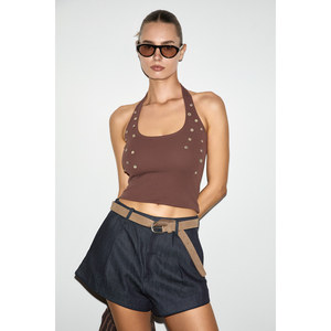 GRIMELANGE PERLAS Blusa de Mujer con Botones, Tela Suave y Elástica, Corte Ajustado - Product Image 2
