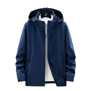 OEM Custom logo Embroidery Printed Design <b>Men's</b> Hooded Windproof and Waterproof Couple Jacket Outdoor Single Layer Jacket - Product Image 1