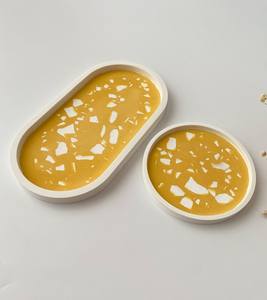 Meilleur dessous de verre en résine époxy avec plateau Artisanat Assiettes à gâteaux Pain aux fruits Plateau ovale Maison et restaurants - Product Image 6