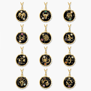 Luckyju कस्टम गहने वाटरप्रूफ तिरश मुक्त स्टेनलेस स्टील 18k सोने की प्लेटेड काली गर्दन - Product Image 2