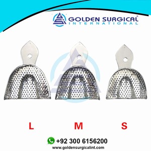 Plateau d'empreinte dentaire en acier inoxydable, haut et bas, faible MOQ, autoclavable, pour laboratoire dentaire LMS - Product Image 5