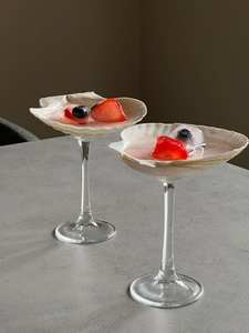 แก้วไวน์เปลือกหอยที่หรูหรา: ถ้วยเปลือกหอยที่ทำด้วยมือสำหรับการตกแต่งงานแต่งงานและงานฝีมือตามธรรมชาติ - Product Image 2