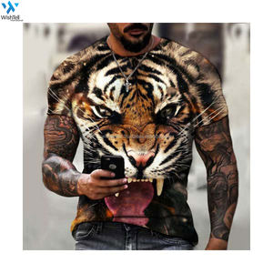 Camiseta de Manga Corta para Hombre, Talla Grande, de Algodón/Poliéster Transpirable y Antipilling, de Alta Calidad, con Logotipo Personalizado, Impresión Rápida - Product Image 2