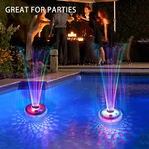 Factory Hot Sale IP68 Waterproof Floating Outdoor Exterior Water Pool Fountain With Light Show Swimming Pool Fountain