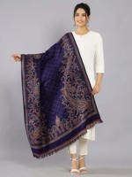 Châle Cachemire Brodé Main, Velours Polyester Premium Respirant, Couleur Unie, Élégant, Vêtement d'Hiver pour Femme, Idéal Cadeau, Goodshopping