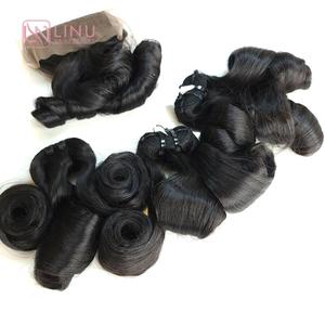 ผมดัดสีธรรมชาติสีดำแบบใหม่ผมมนุษย์100% - Product Image 3