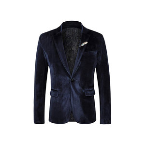 Chaqueta de Cuero, Traje Ajustado, Chaqueta Blazer Informal de Negocios, Chaqueta de Color Sólido para Hombre - Product Image 1