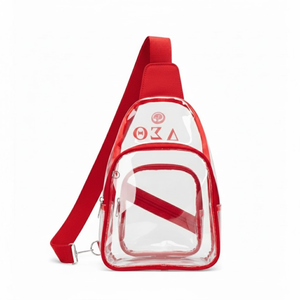 Sac bandoulière transparent Delta Sigma Theta en PVC, sac bandoulière transparent approuvé par la sécurité, sac à bandoulière réglable - Product Image 4