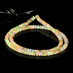 Perles rondes lisses en opale éthiopienne naturelle de qualité supérieure AAA ++ pour bijoux faits à la main brin de 8 à 16 pouces - Product Image 4