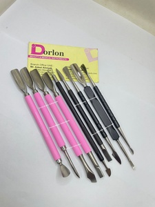 ที่ดันหนังกำพร้าสแตนเลสสีชมพูและสีดำเครื่องมือดูแลเล็บคุณภาพสูงเครื่องมือทำเล็บตกแต่งโลโก้ได้ตามต้องการ - Product Image 2