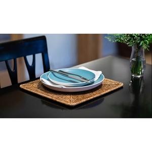 Square Placemat Handwoven Rattan Eco friendly products Made in Vietnam <b>Table</b> decoration Woven Placemat Wholesale Modern - Product Image 3