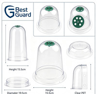 Couverture protectrice pour plantes en plastique blister personnalisée, dôme transparent pour semis avec base en plateau, taille sur mesure, vente en gros