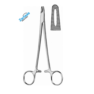 Porte-aiguilles ADSON en acier inoxydable de haute qualité, 18 cm, droit, fabricant d'instruments chirurgicaux - Product Image 1