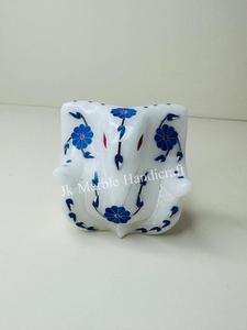 รูปปั้นพระพิฆเนศทำด้วยมือเรซินหินอ่อนสีขาวบริสุทธิ์เป็นมิตรกับสิ่งแวดล้อมของตกแต่งบ้านที่ดีที่สุดสำหรับเรือรบดีไซน์ใหม่ - Product Image 2