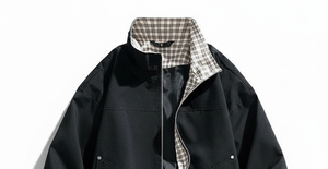 Chaqueta Clásica para Hombre, Acolchada, con Cuello Alto, Cierre de Cremallera, Informal, Forrada, de Poliéster, Resistente al Viento - Product Image 3