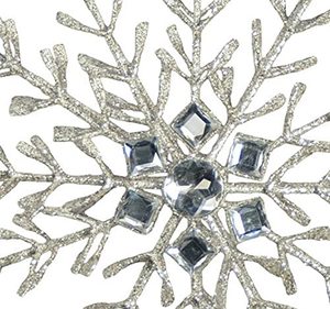 Décoration de sapin de noël en métal pailleté et orné de bijoux - Product Image 3