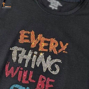 T-shirts pour hommes en coton coupe ajustée à manches courtes avec strass pour hommes T-shirts à vendre en ligne T-shirt à bas prix pour hommes - Product Image 2