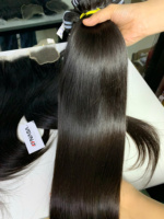 Cheveux humains vierges 100% de haute qualité du Vietnam finition lisse avec prix d'usine de qualité noire droite naturelle longue durée