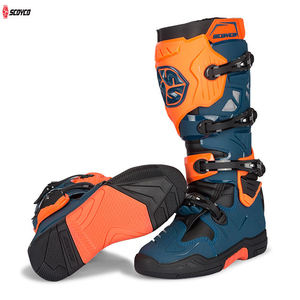 Hombres Cuero Moto Montar Motocicleta Racing Short Touring Botas - Product Image 6