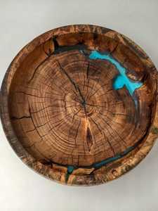 Latest Design <b>Wooden</b> Rounded Serving <b>Bowl</b> Fruit <b>Bowl</b> <b>Large</b> Size Eco Friendly Printed <b>Wooden</b> & Resin Glossy <b>Bowl</b> for Home - Product Image 2