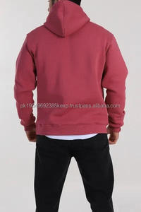 2025 New <b>Men's</b> Casual Woolen Hoodie Sweatshirt Anti-Wrinkle Hooded Pullover Tops in Yellow Green <b>Pink</b> Purple Orange - Product Image 3