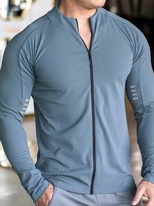 Chaqueta Bomber con Cierre para Hombre, Poliéster/Algodón, Logotipo Frontal Lavado, Secado Rápido, Deportiva - Product Image 6