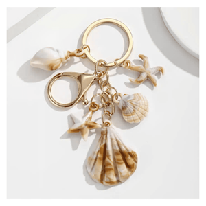 Porte-clés en coquillage fabriqué à partir de coquillages naturels, conçu pour la décoration de porte-clés et les cadeaux souvenirs du Vietnam - Product Image 6