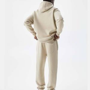 Custom <b>Men's</b> Winter Tracksuit Breathable Solid Sweatpants Hoodie Set Oversized Hooded Drop Shoulder Jog Pant Streetwear Printed - Product Image 4