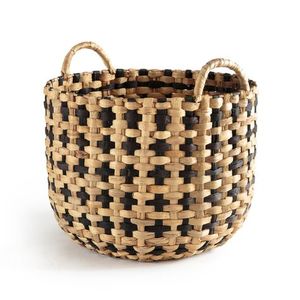 Cestas de Almacenamiento de Jacinto de Agua de Doble Nivel con Tapa, Fibras Naturales, Tela de Ratán, Accesorio de Baño Organizado y sin Desorden - Product Image 5