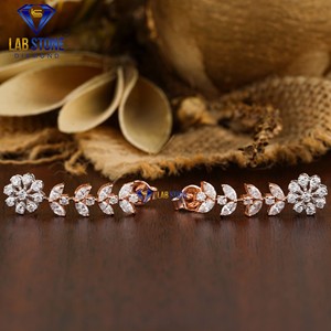 6.62 TDW rond et marquise collier de diamants coupe or rose Cvd/Hpht diamant collier de diamants Labstone - Product Image 6
