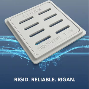 Couverture de regard carrée en composite GRP FRP de qualité supérieure, haute résistance, SMC BMC, plastique en fibre de verre pour les systèmes d'égouts municipaux - Product Image 1