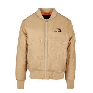 Chaqueta Bomber Personalizada para Hombre, Otoño Invierno 2025, Cuello Alto, Transpirable, Ligera, de Tela de Seda Satén, Estilo Urbano - Product Image 1