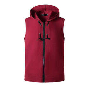 <b>Men's</b> <b>Sleeveless</b> Custom Made Workout Hooded Tank Top Gym Muscle Bodybuilding 100% Cotton Breathable Quick Dry <b>Hoodie</b> - Product Image 5