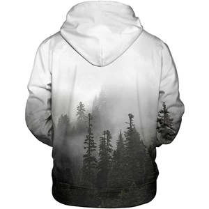 Pull à capuche à manches longues pour hommes, vêtements de rue d'hiver avec poche avant pour adultes - Product Image 2