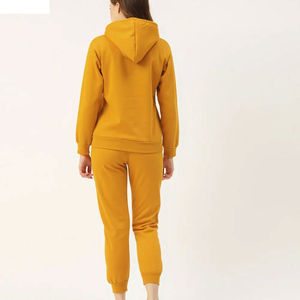 Survêtements en coton pour femmes grande taille avec logo personnalisé, vêtements décontractés respirants, ensembles unis toutes couleurs, fabrication sur mesure pour l'hiver - Product Image 3