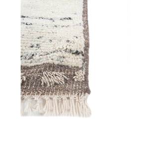 Zuri Ivory Wool <b>Rugs</b> AKWL-1731 Hand Knotted Striped Pattern Living Carpet for Entryway Hallway Rectangle Puzzle Design for Home - Product Image 4