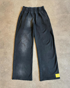 Custom 100% Cotton <b>Vintage</b> Heavy Weight Acid Washed Sweat Pants <b>Trousers</b> Plain French Terry Sweatpants Men's Pants - Product Image 1