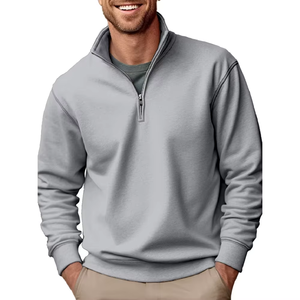 2025 Unique Style <b>Men</b> Sweatshirt Pullover Half <b>Zip</b> <b>up</b> Spring <b>Men</b> Crewneck Sweatshirt <b>Men'S</b> High Neck 1/4 Quarter <b>Zip</b> Sweatshirt - Product Image 4