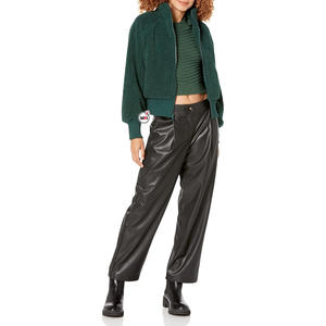 Personaliza tu propia ropa de otoño para mujer, chaqueta de piel para mujer al aire libre, 100% poliéster, transpirable, logotipo personalizado, colores sólidos - Product Image 3