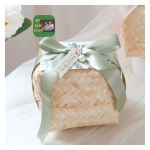 Boîte cadeau élégante en bambou pour mariage, design personnalisé, emballage souvenir, fabriquée au Vietnam - Product Image 2