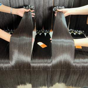 Precio al por mayor crudo de fábrica, trama recta de hueso, alta calidad, sin enredos, extensiones de cabello humano vietnamita, paquetes - Product Image 4