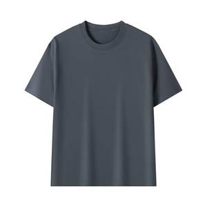 Camiseta informal de verano para hombre, Camiseta de cuello redondo suave y suelta de Color sólido para hombre, camisetas holgadas de manga corta de algodón suave y fresco para hombre - Product Image 1