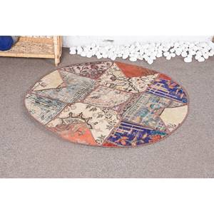 Alfombra de retales de lana clásica vintage 9x12 área grande para sala de estar o dormitorio beige con respaldo de látex - Product Image 1