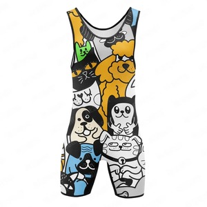 Diseño de logotipo personalizado Durable Spandex Wrestling Gear Set Ideal Team Uniformes individuales - Product Image 6