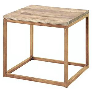 Table basse de salon de ferme moderne 19.75x19.75x20.5 pouces Table d'appoint carrée en bois brun - Product Image 4