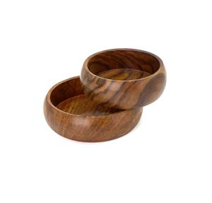 Grand bol à pâte en bois rond personnalisé décoratif rustique sculpté à la main pour la fabrication de bougies de qualité supérieure pour un usage domestique - Product Image 4