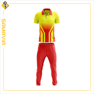 SAMAVIA Kit de cricket personnalisé de qualité supérieure Logo personnalisé et impression du nom du joueur uniforme d'équipe vêtements de sport - Product Image 1